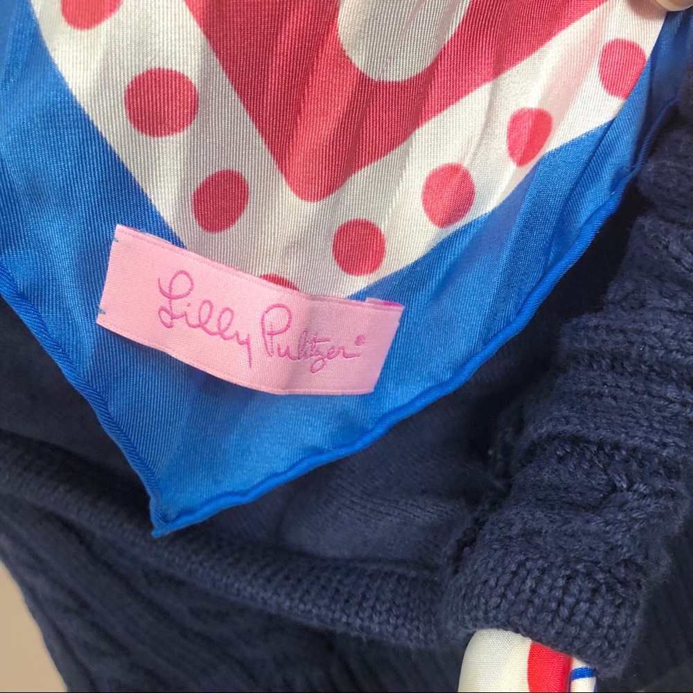Lilly Pulitzer Blue Knit Scarf Halter Top - Picture 6 of 7